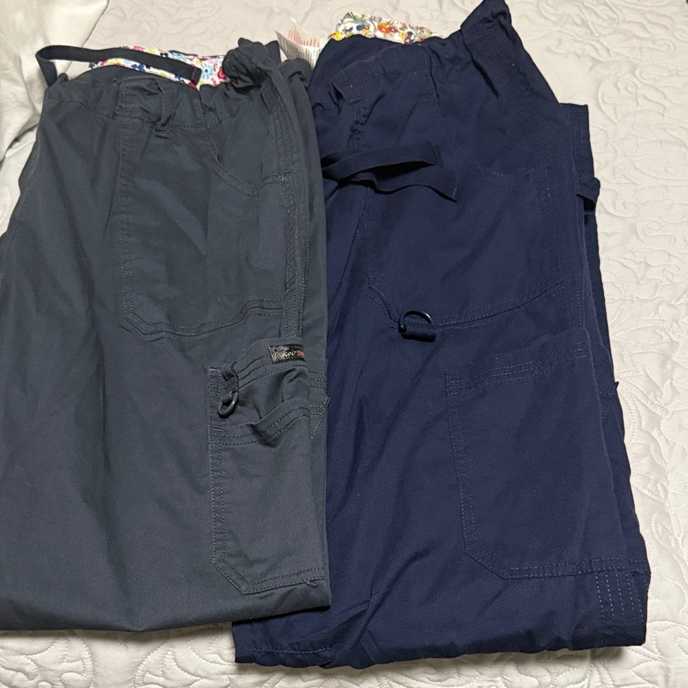 koi Women's Pants in Gray and Navy